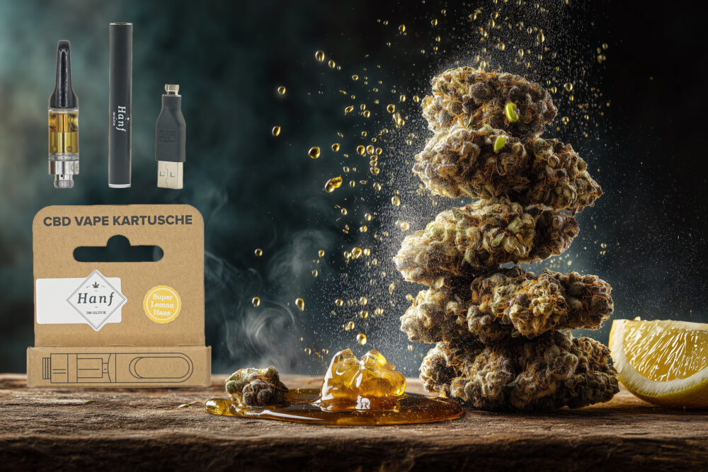 CBD Vape Pen Lemon Kartusche mit Pen