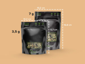 TerpLoc Bags von Grove Bags Größenübersicht