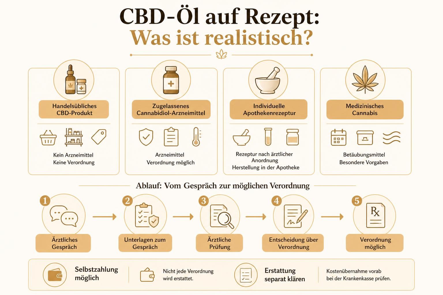 Infografik: CBD-Öl auf Rezept: Was ist realistisch?