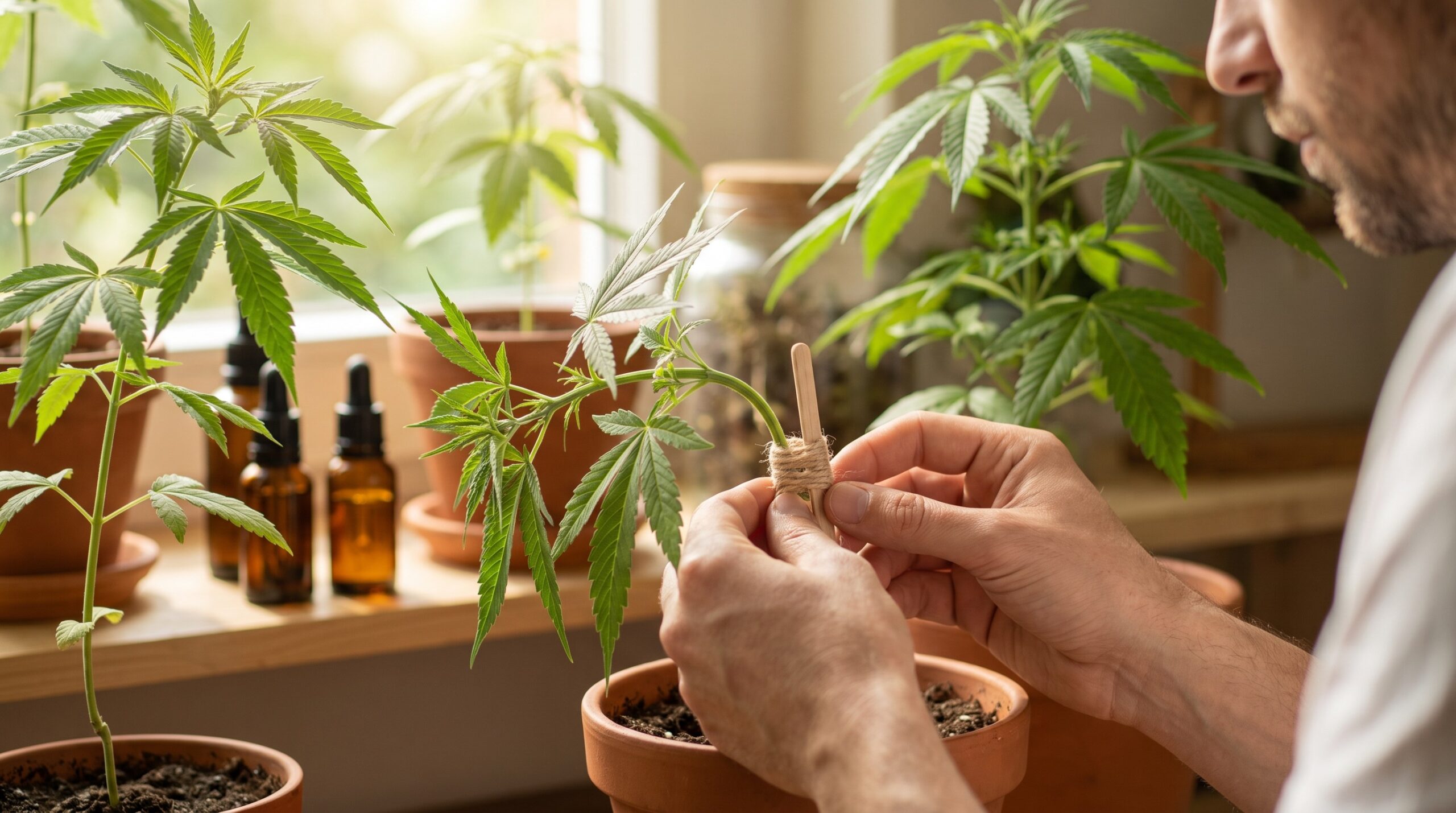 cannabis pflanze umgeknickt – Cannabispflanze umgeknickt: Retten, stützen oder abschneiden?