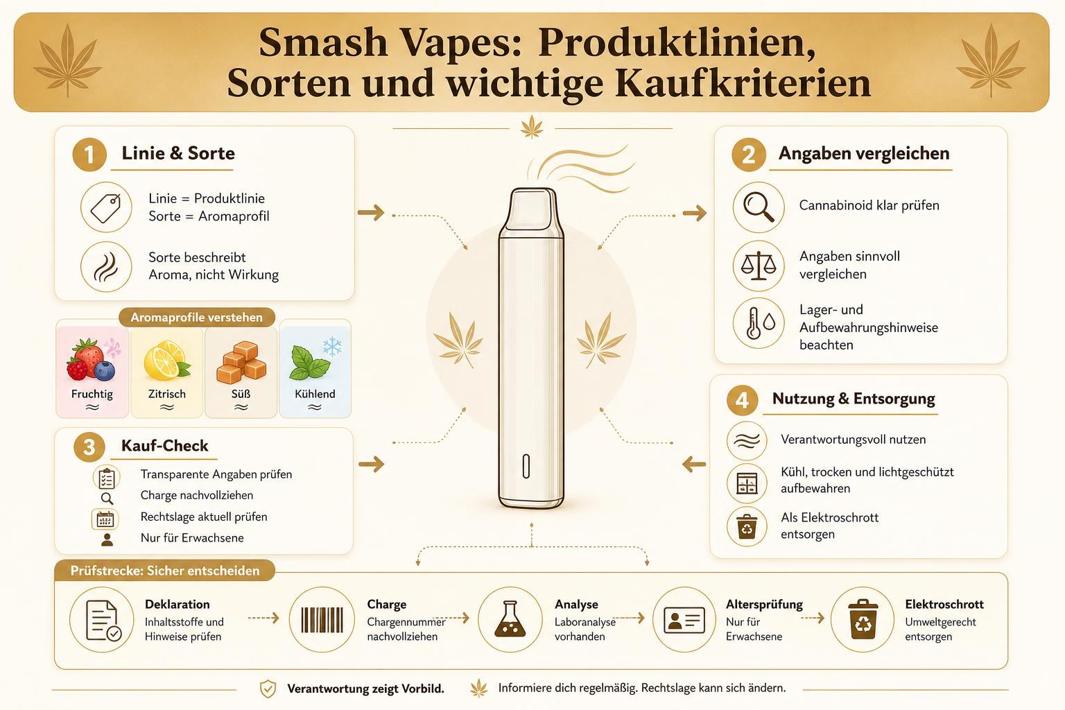 Infografik: Smash Vapes: Produktlinien, Sorten und wichtige Kaufkriterien