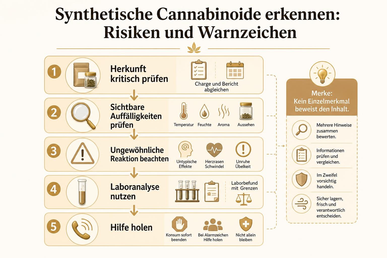 Infografik: Synthetische Cannabinoide erkennen: Risiken und Warnzeichen