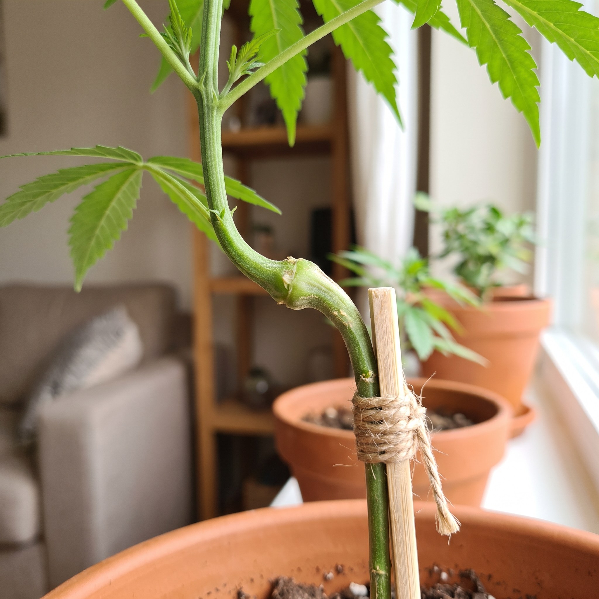 cannabis pflanze umgeknickt - ergänzendes Bild