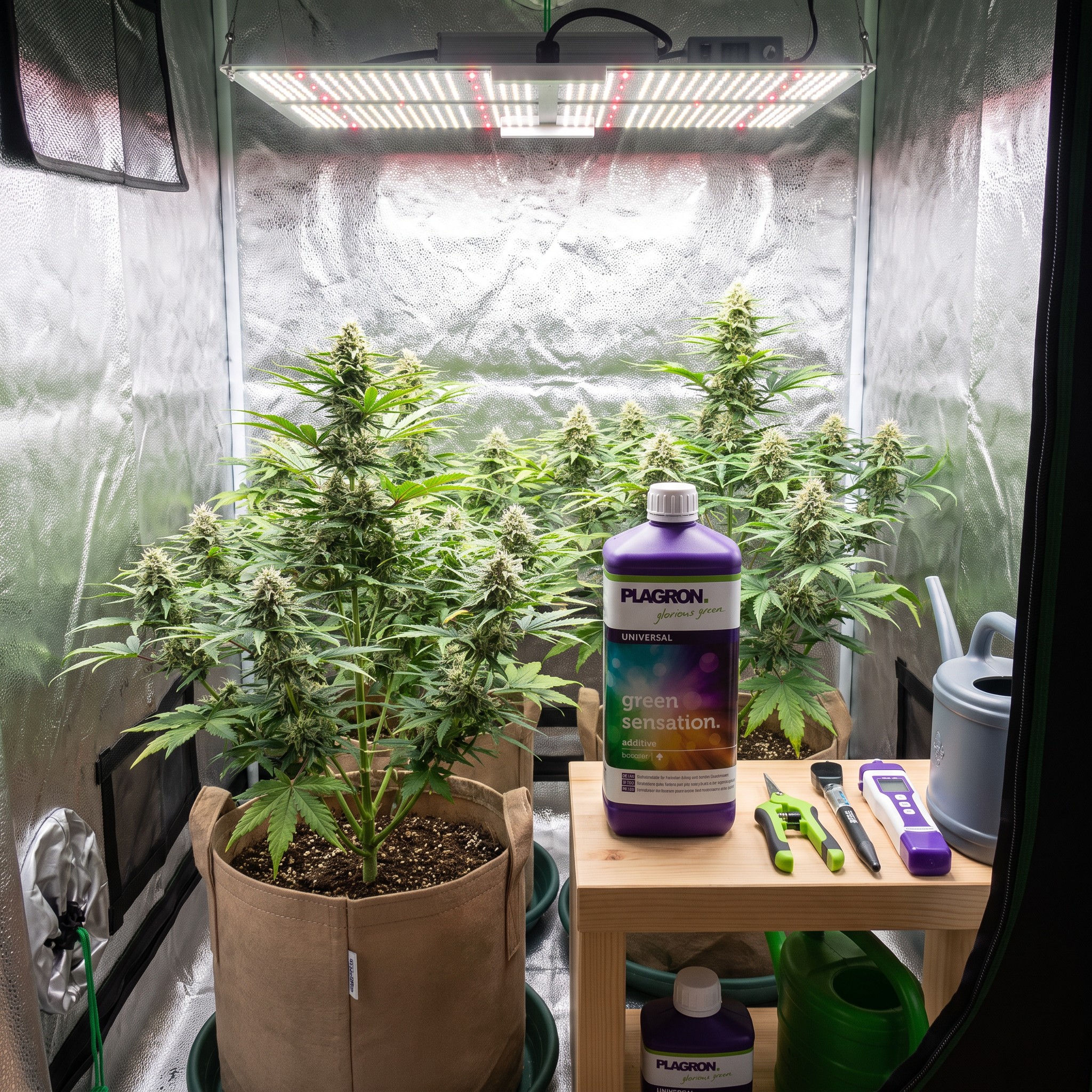 Plagron Green Sensation – Plagron Green Sensation steht in einem sauberen Homegrow-Zelt