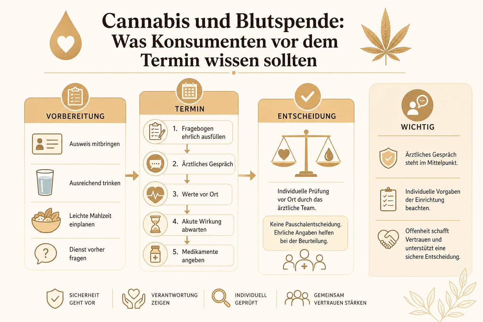 Infografik: Cannabis und Blutspende: Was Konsumenten vor dem Termin wissen sollten