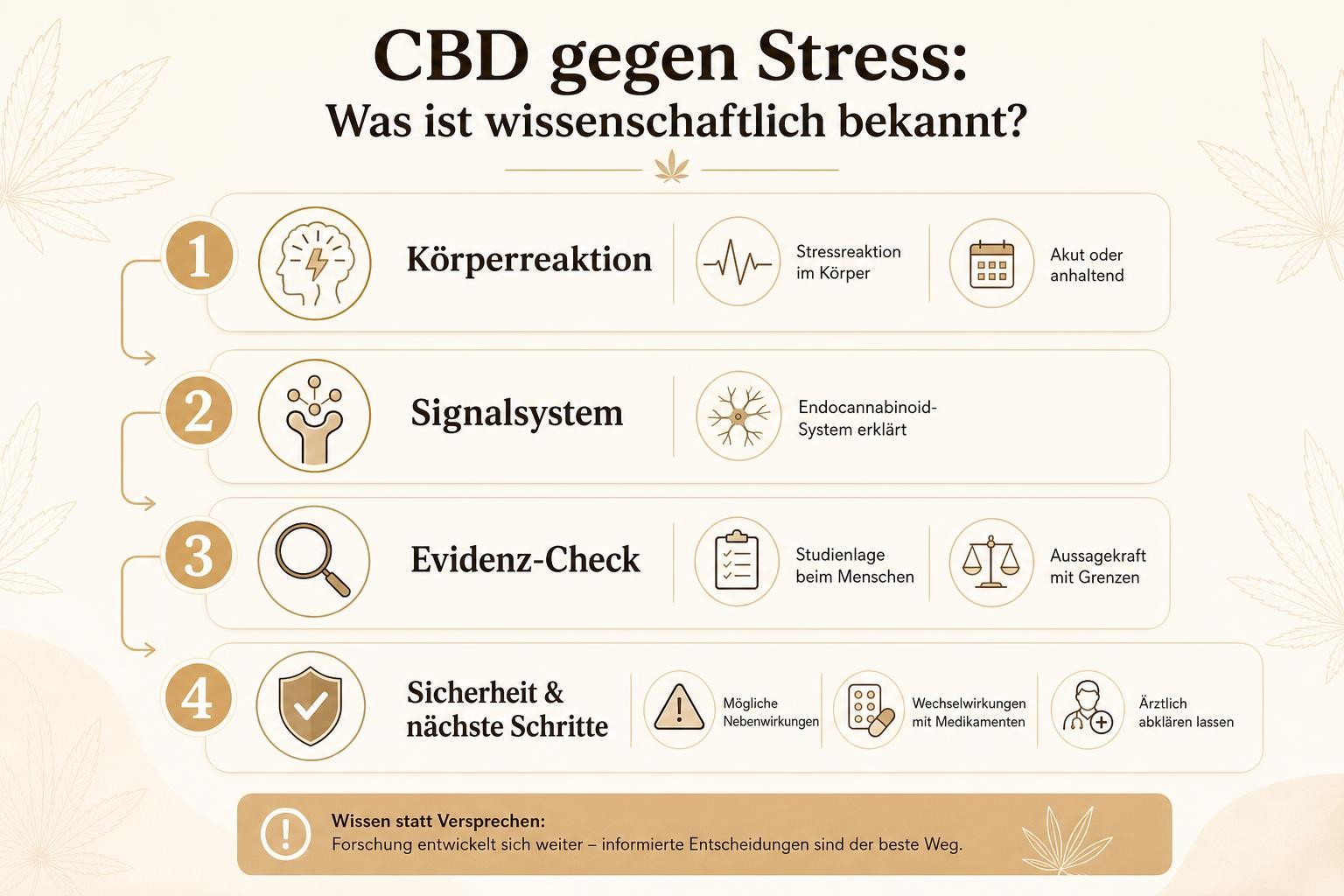 Infografik: CBD gegen Stress: Was ist wissenschaftlich bekannt?