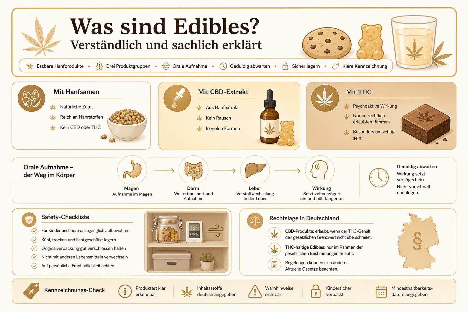 Infografik: Was sind Edibles? Verständlich und sachlich erklärt